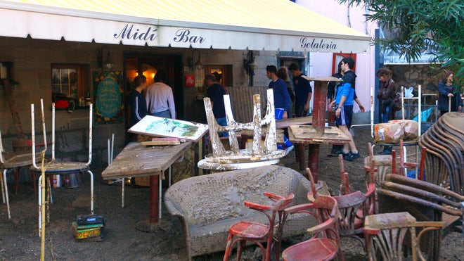 Italy Floods mud